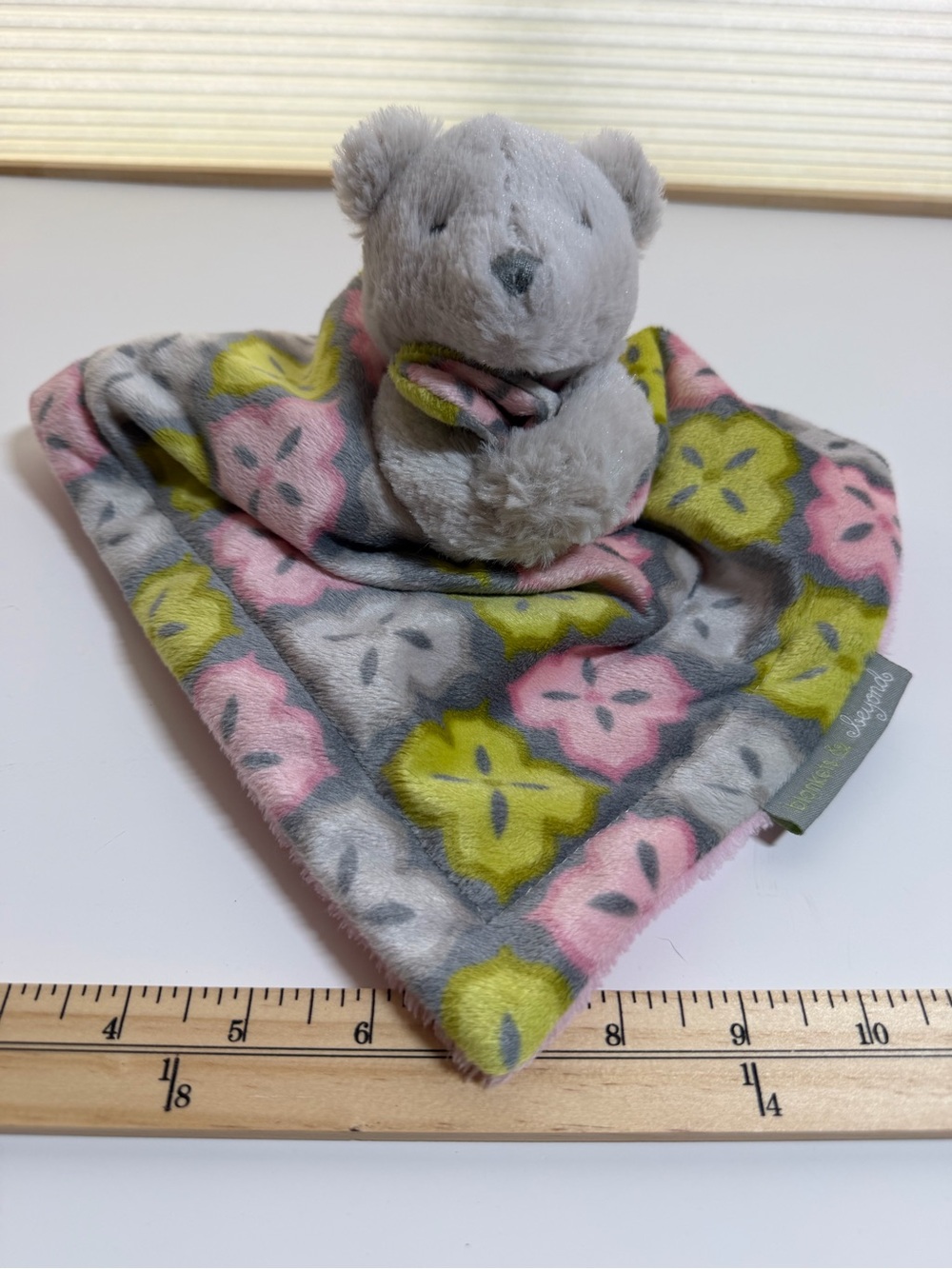 Blankets and Beyond Plush Bear Comfort Lovey security blanket-